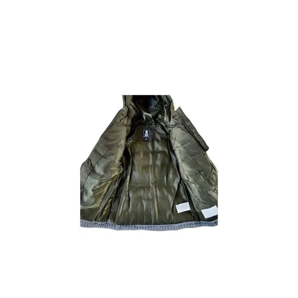 Rothschild Winter Coat Jacket Puffer Hood Knit‎ green girl's 6X NWOT